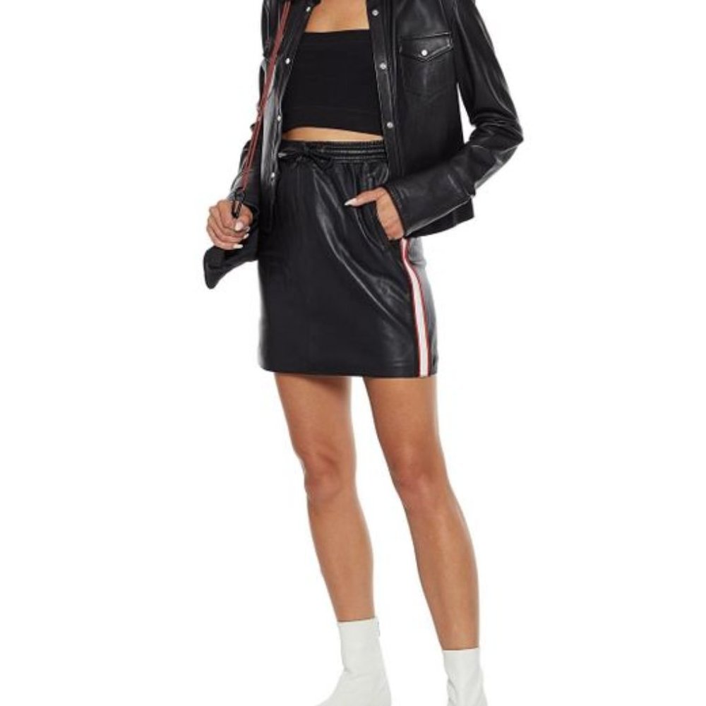 NWT Walter Baker Halie Leather Skirt S